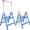 Image de Tréteaux - TECTAKE - Lot de 2 tréteaux télescopiques solides et pliables en acier avec une capacité de 75 kg par tréteau - Bleu
