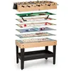 Image de Table Multi-Jeux 15 en 1 - oneConcept - Football de Table Billard Shuffleboard Air Hockey