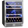 Image de Klarstein vinovilla duo 43 cave à vin polyvalente encastrable 129 litres 43 bouteilles inox HEA8-Vinovilla-Duo43