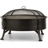 Image de Braséro - Blumfeldt Catania - 2-en-1 Ø 80cm avec grille - Braséro barbecue - Design en acier bruni