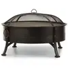 Image de Blumfeldt catania brasero décoratif ø 80cm & barbecue avec pare-étincelles & grill en inox - acier noir