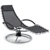 Image de Chaise longue - Blumfeldt - à bascule - Bain de soleil - 77x 85x173cm - Transat - Confort: Balancement à 360° - Mesh Noir