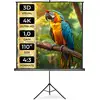 Image de Écran De Projection Extensible Avec Un Trépied En Polyester Blanc