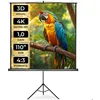 Image de Écran de projection - TECTAKE - Écran de projection extensible en polyester avec trépied 203 x 203 cm - Blanc