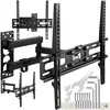 Image de Support TV - TECTAKE - Support TV mural avec bras articulé orientable pour écran de 66 cm à 191 cm (26-75) - Noir