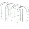 Image de Lot De 4 Arches De Jardin À Roses Acier Résistant Aux Intempéries Vert
