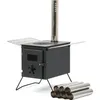 Image de ACCESSOIRE DE TENTE DE CAMPING - SARDINE - ARCEAU CampFeuer Poêle de tente 54 x 40 x 2595 cm noir Poêle à bois portable pour