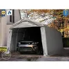 Image de 33x60 m Tente garage PRIMEtex 2300 anti-feu H. 21 m gris avec statique (type de sol : terre)