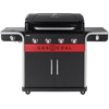 Image de Char-broil Gas2coal 2.0 4b Grill Chariot Charbon + Gaz Naturel Noir, Acier Inoxydable, Rouge