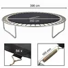 Image de AREBOS Tapis de Saut de Trampoline Noir Rond 396 cm - 84 Ressorts de 165 mm - Anti-UV et Imperméable