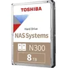 Image de TOSHIBA Disque dur interne 3.5 NAS N300 - Haute fiabilité - 8 To - 7200 tpm - 512 Mo - 24/7 - CMR - RAID