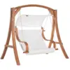 Image de Balancelle de jardin aprilia bois de mélèze marron 61291