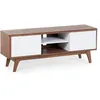 Image de Meuble TV blanc laqué ROCHESTER - BELIANI - Contemporain - Design - 142 x 40 x 53 cm