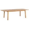 Image de Table de jardin extensible en bois naturel - BELIANI - CESANA - Rectangulaire - 8 personnes - Marron chaud