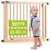 Image de Barrière de sécurité bébé escalier 133 141 cm   Bois hêtre naturel   Sans perçage   Double ouverture   Miko   BOMI