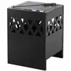 Image de Foyer Avec Grille Shiga Métal Noir
