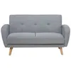 Image de Canapé convertible 2 places en tissu gris FLORLI