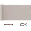 Image de Sekey Brise-Vue pour Balcon Couverture de confidentialité Écran Polyster avec Attaches de câble et Cordons 120 x 300 cm Taupe