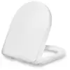 Image de Dombach senzano abattant wc antibactérien avec frein de chute , lunette de toilette forme en d - blanc
