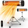 Image de TRESKO Chauffage extérieur Infrarouge 2500W + Télécommande Radiateur Rayonnant Électrique de Terrase 3 Niveaux de Chaleur
