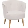 Image de Fauteuil Odenzen Tissu Blanc Cassé
