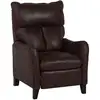 Image de Fauteuil Inclinable Royston Repose-pieds Inclus Cuir Pu Marron Foncé