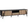 Image de Meuble TV en bois clair et noir BLACKPOOL