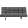 Image de Canapé convertible 3 places en tissu gris foncé INGARO