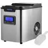 Image de AREBOS Machine à glaçons 22L - 12kg/24h 3 tailles de glaçons écran LCD minuterie fonction auto-nettoyage acier inoxydable