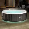 Image de AREBOS Spa gonflable SANTORINI rond avec LED   6 places 2400 W 130 buses d'air chauffage jusqu'à 40 °C
