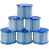 Image de AREBOS Flowclear Cartouches Filtre de Piscine 6X Cartouches de Filtre Spa Hot Tubs Filtre antimicrobien Bleu