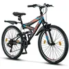 Image de Licorne Bike Vélo VTT Premium Vélo [26 Noir/Bleu/Orange]