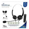 Image de Écouteur-Casque Arceau - MEDIARANGE - MROS304 - Noir Argent - Filaire - Circum-aural