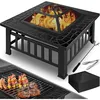Image de Brasero 3 en 1 Foyer Multifonctions Chauffage/Barbecue en métal avec Housse de Protection