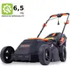 Image de Tondeuse à Gazon Électrique Filaire FUXTEC FX-RME38 1600W 38cm Noir Orange Batterie Lithium-Ion