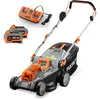 Image de Tondeuse À Gazon Fuxtec Fx-e2rm43 Sans Fil 40v  Largeur 43 Cm, 2 Batteries 4ah, Double Chargeur, Bac 40l