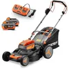 Image de FUXTEC Tondeuse à Gazon Batterie Autotractée 40V (2x20V) 46 cm   Mulching Éjection Latérale 2 Batteries Li-Ion 4Ah   FX-E2RM46
