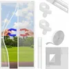 Image de Moustiquaire magnétique pour porte - KESSER - Blanc - 100 x 210 cm - Fermeture automatique - 7 paires d'aimants