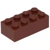 Image de 50 briques 2x4 brun rougeâtre