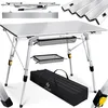 Image de Table de camping pliante - KESSER - Cadre en aluminium - Réglable en hauteur 45-699 cm - Sac de transport inclus