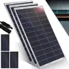 Image de Panneau solaire monocristallin - KESSER - Jeu de 3 - 165 W - 18 V pour batteries 12 V - IP65 - Cadre en aluminium
