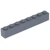 Image de 50 briques 1x8 gris foncé