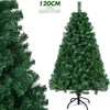 Image de Sapin de Noël Artificiel en PVC 120cm avec 230 Branches & Support en FerVert