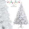 Image de Sapin de Noël Artificiel en PVC 150cm avec 350 Branches & Support en Fer Blanc
