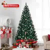 Image de Sapin de Noël Artificiel avec Neige et Pommes de pin 150cm 420 Branche en PVC & Support en Fer