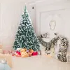 Image de Sapin de Noël Artificiel avec neige 210cm avec 870 Branche en PVC & Support en Fer