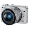 Image de Canon EOS M100 - Appareil photo numÃ©rique - sans miroir - 24.2 MP - APS-C - 1080p / 60 pi/s - 3x zoom optique lentille EF-M 15-45 mm - Wi-Fi, NFC, Bluetooth - blanc en occasion ou reconditionné