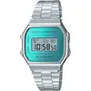 Image de Montre CASIO mixte vintage A168WEM-2EF - Bracelet en acier inoxydable - Etanche - Affichage digital