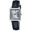 Image de Casio montre femme ltp-b150l-7b1ef collection timeless boîtier rectangulaire acier inoxydable bracelet cuir noir
