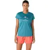 Image de T-shirt ASICS Fujitrail Logo manches courtes bleu femme - XS